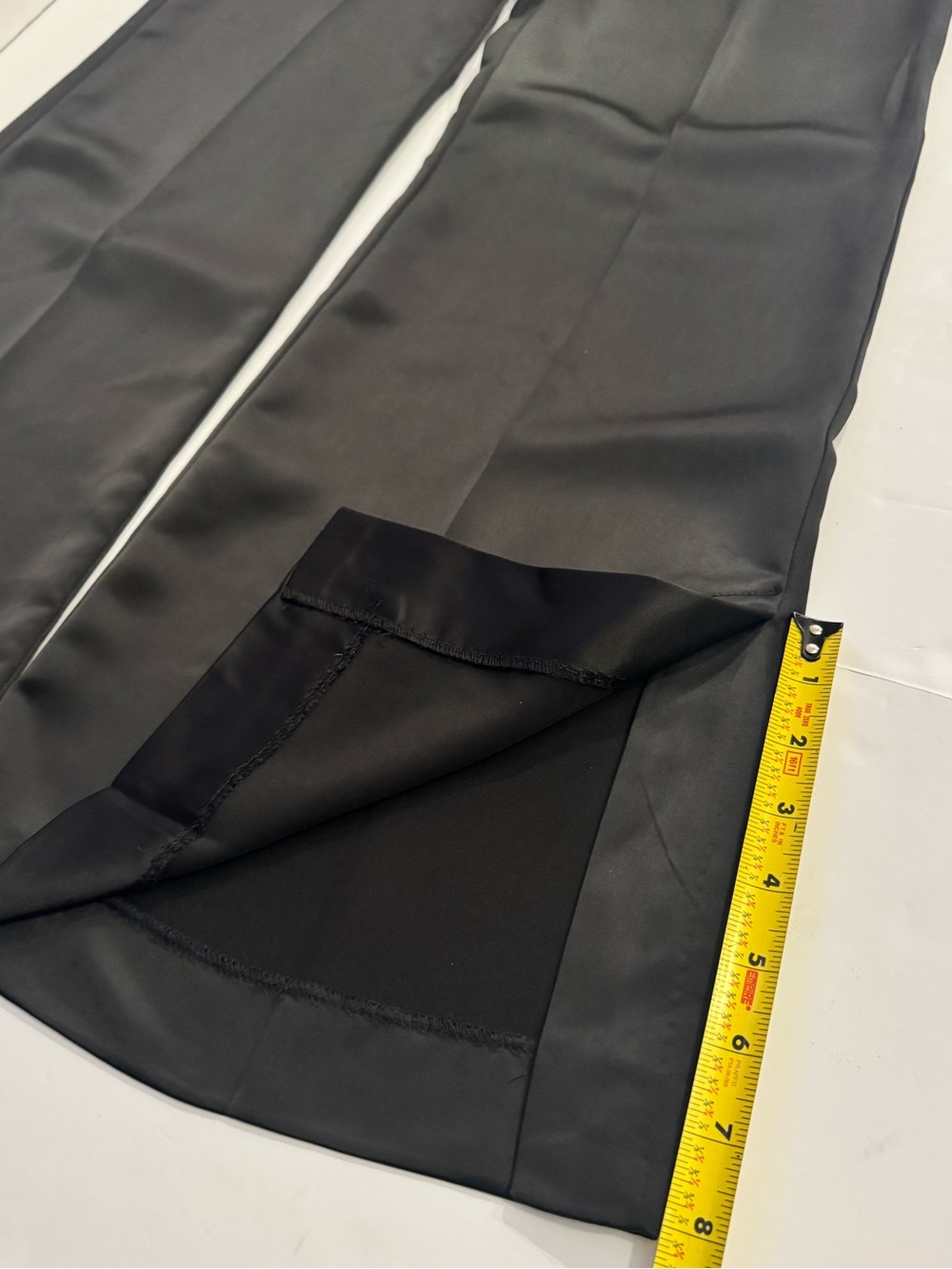 Jason Wu Black Business Professional Dress Pants w/ Bottom Slits, Slight Flare - Picture 13 of 13